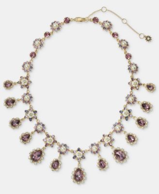 Multi-Stone Statement Necklace, 16" + 3" extender