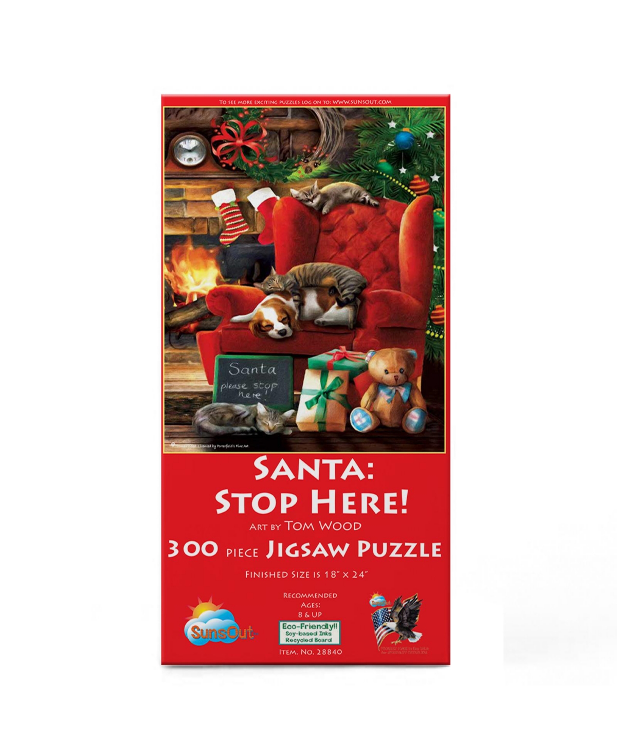 SunsOut Santa Stop Here 300 piece Jigsaw Puzzle for Adults Christmas