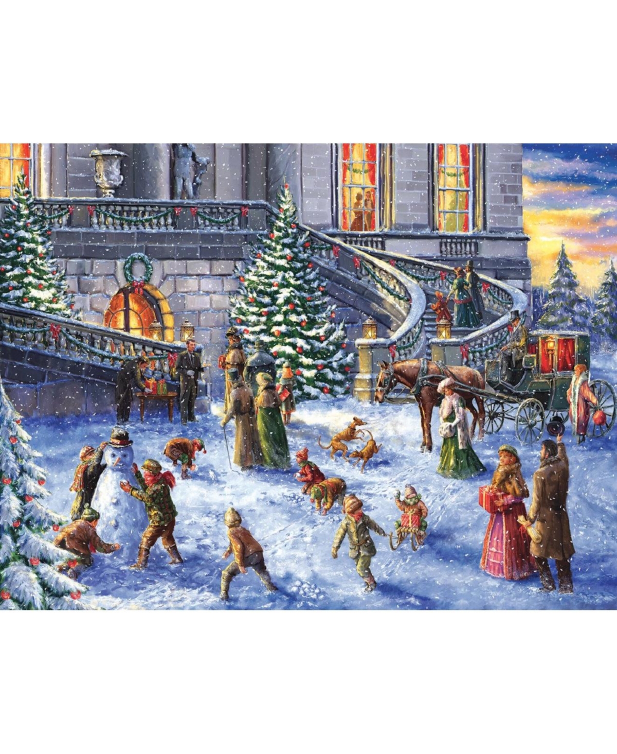SunsOut A Traditional English Christmas 300 piece Jigsaw Puzzle for Adults Christmas