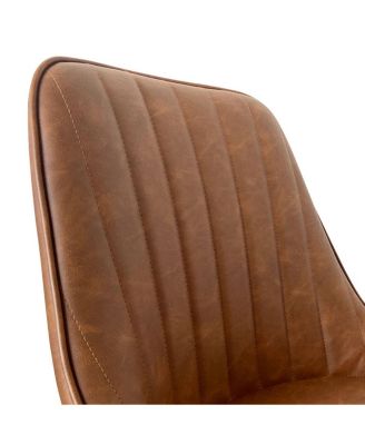 Modern 5-Piece Faux Leather Dining Set, Round Black Table with Metal Base and PU Chairs