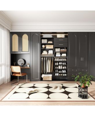 Wood Shelf Medium Double Hanging Closet Unit