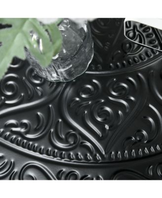 24" Round Table with Hamme Tray Top & Metal Frame,