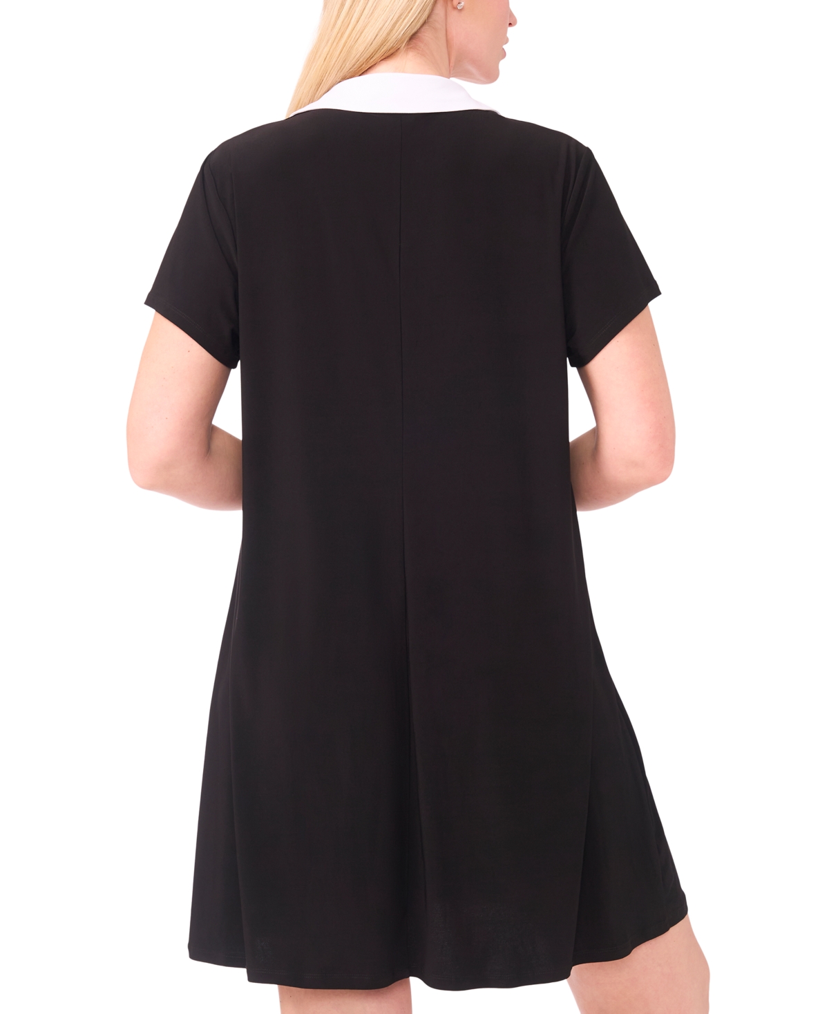 Msk Plus Shirt Collared Shift Dress