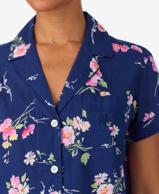 Women's Cropped Short Sleeve Pajama Set