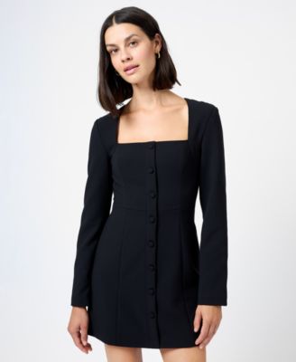 Women's Whisper Square Neck Long-Sleeve Mini Dress