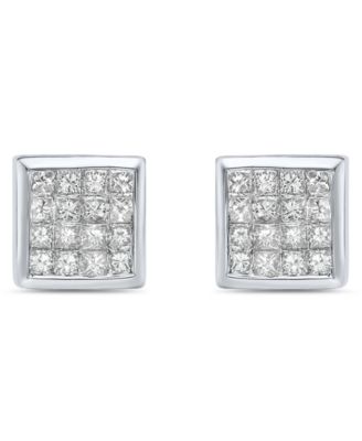 Macy's - Diamond Stud Earrings (3/4 ct. t.w.) in 10k White Gold (also in 10k Yellow Gold)