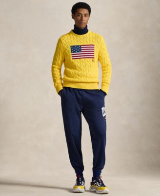Men's  Cable-Knit Flag Sweater