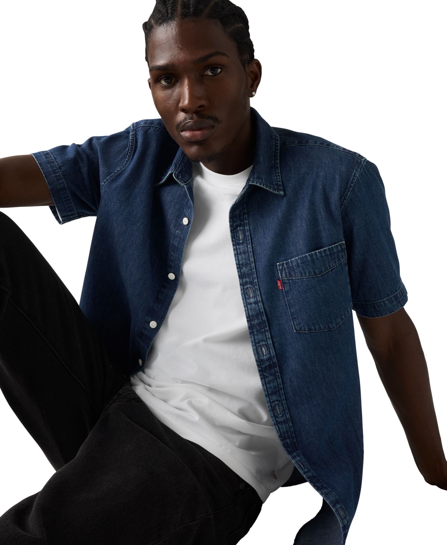 Men's Classic Pocket Short-Sleeve Regular-Fit Shirt
