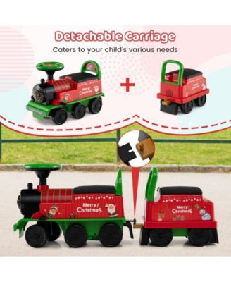 6V Kids Ride On Train with Carriage and LED Lights