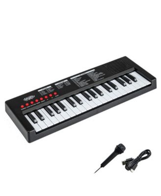 37 Key Kids Piano Keyboard with Rhythms and Microphone