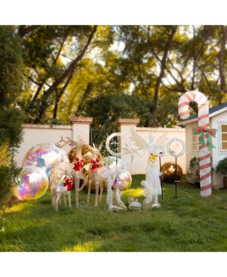 39" Inflatable Mirror Ball Giant Iridescent Large Disco Balloon Decoration for Party Wedding Event Stage Decor