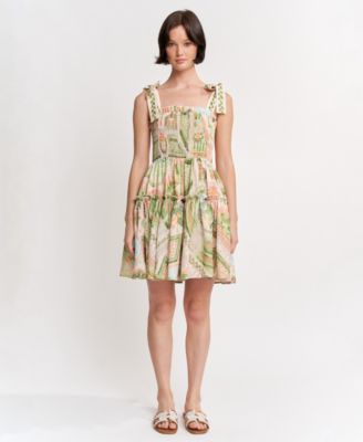 Women's Sariyah Square Neck Tiered Mini Dress