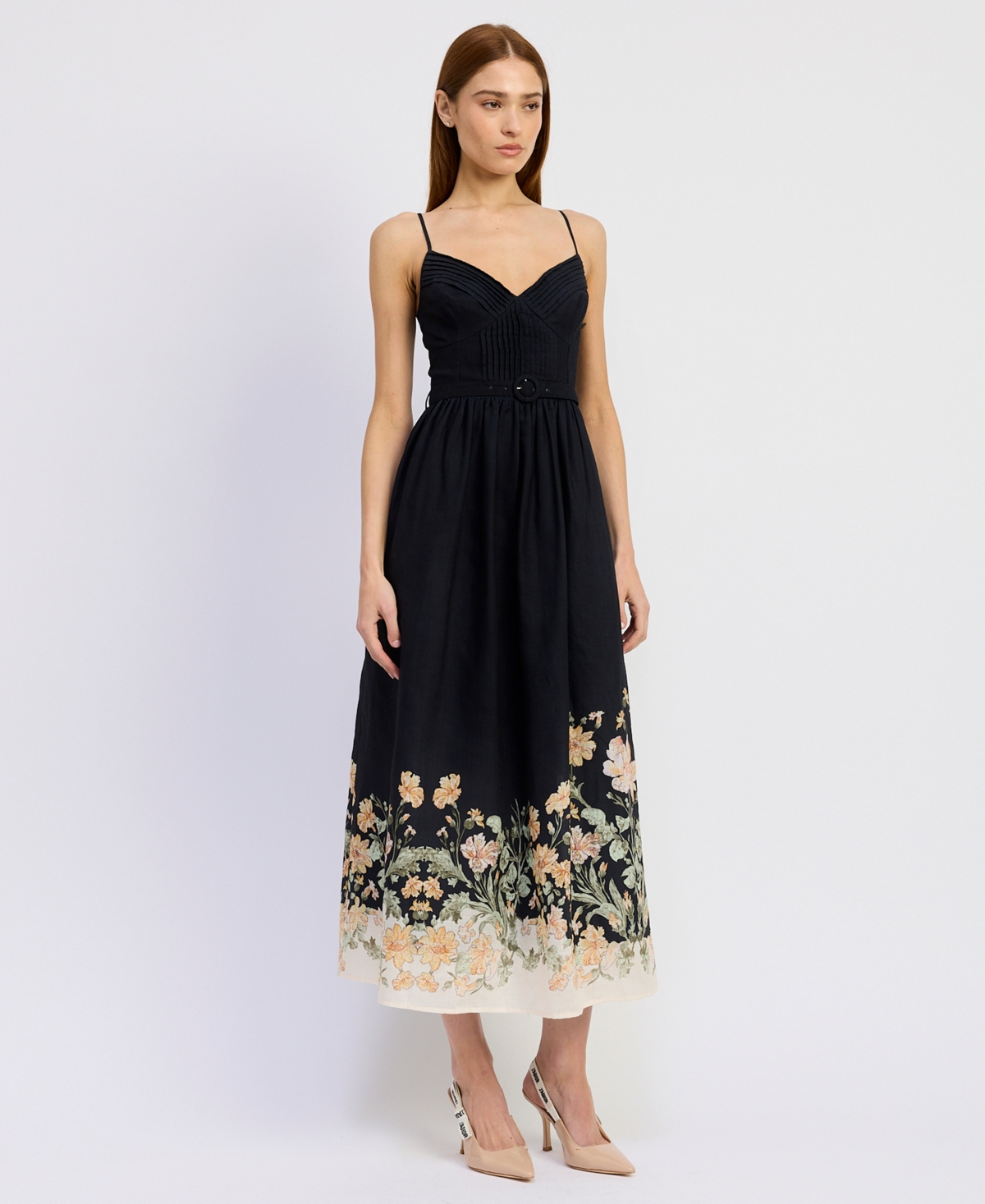 En Saison Women's Iris V-Neck Midi Dress