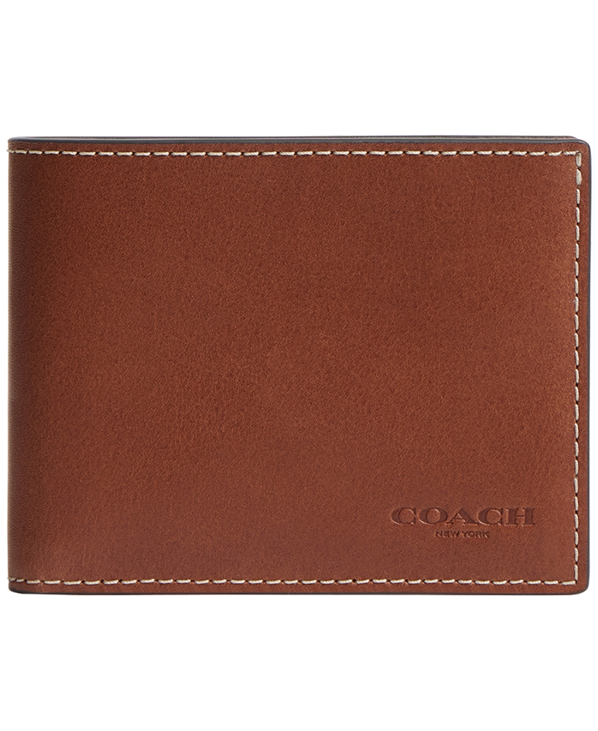 Coach Men's Slim Billfold Natural Full-Grain Leather Wallet