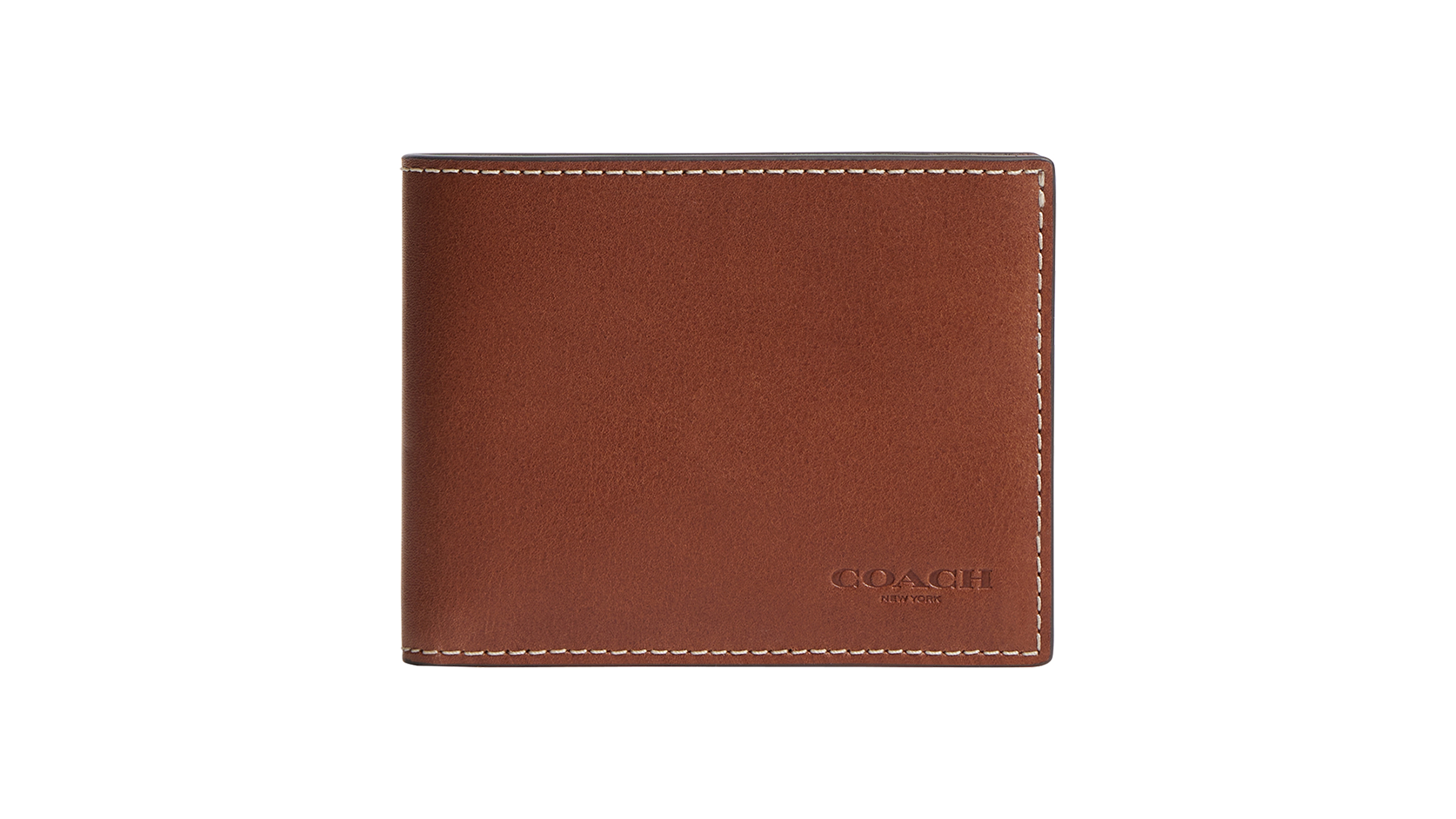 Coach Men's Slim Billfold Natural Full-Grain Leather Wallet