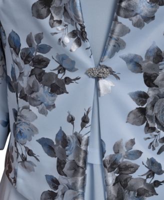 Plus Size 3/4-Sleeve Jacket & Sleeveless Midi Dress