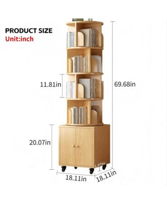 5-Tier Book Shelf Organizer, 69.68" Floor-Standing MDF Bookcase for Small Spaces