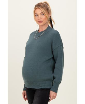 Maternity Wide Neck Drop Shoulder Sweater