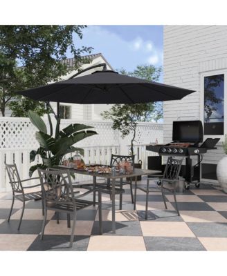 4 Burner Propane Gas Grill with Side Burner,