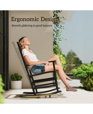 Wood Rocking Chair, Wooden Porch Rocker, Rustic