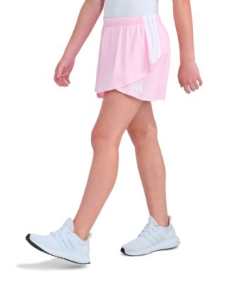 Girls' 8-16 Elastic Waistband Faux Wrapped Skort