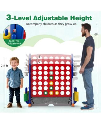 Jumbo 4 to Score Game with Ring Toss and Basketball Hoop