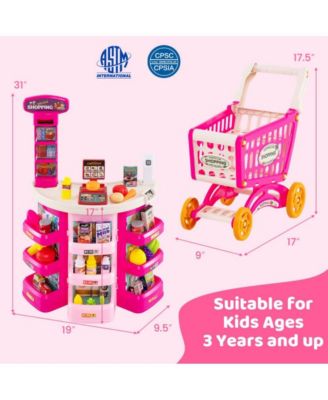 Kids Supermarket Playset with 76 Piece Grocery Accessories