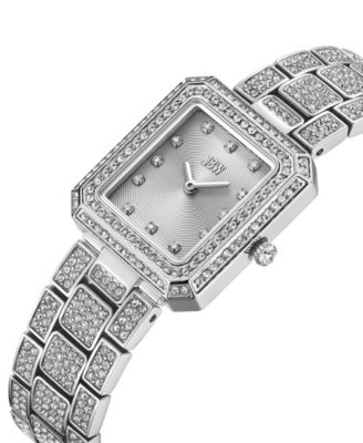 Women's Arc Crystal Diamond (0.06 ct. t.w.) Swiss Quartz Stainless Steel Watch, 23mm