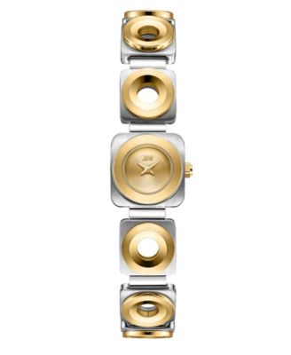 Women's Chasm Japan Quartz 18k Gold-Plated and Stainless Steel Watch, 18mm