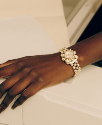 Women's Atmosphere Crystal Swiss Quartz 18k Gold-Plated Stainless Steel Watch, 30mm