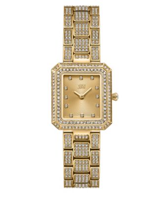 Women's Arc Crystal Diamond (0.06 ct. t.w.) Swiss Quartz Stainless Steel Watch, 23mm