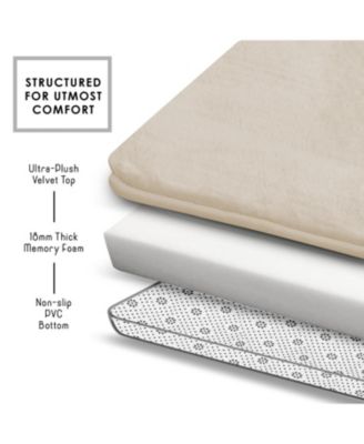 Non-Slip, Ultra Soft Plush, Memory Foam Bath Rug - Contour 24"x20"