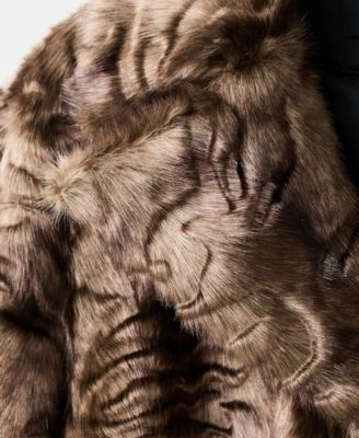 Women's Textured Faux-Fur Coat