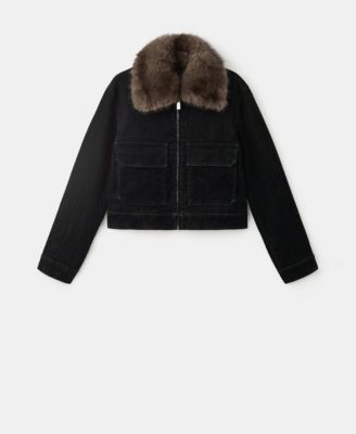 Women's Fur Collar Corduroy Jacket