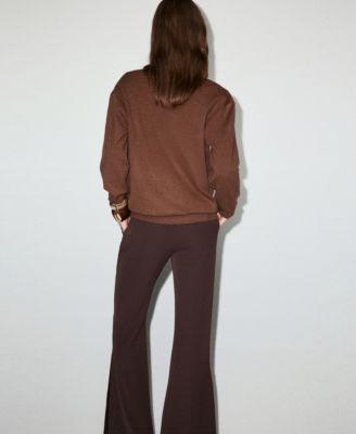 Women's Fine-Knit V-Neck Sweater