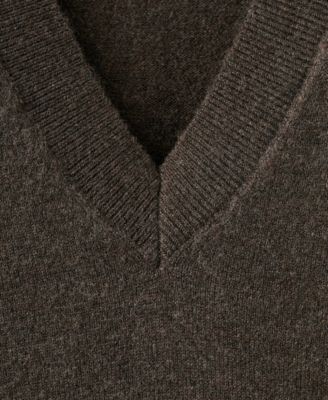 Women's Fine-Knit V-Neck Sweater