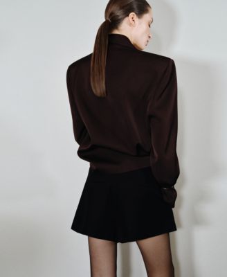 Women's Pleated High-Waist Shorts