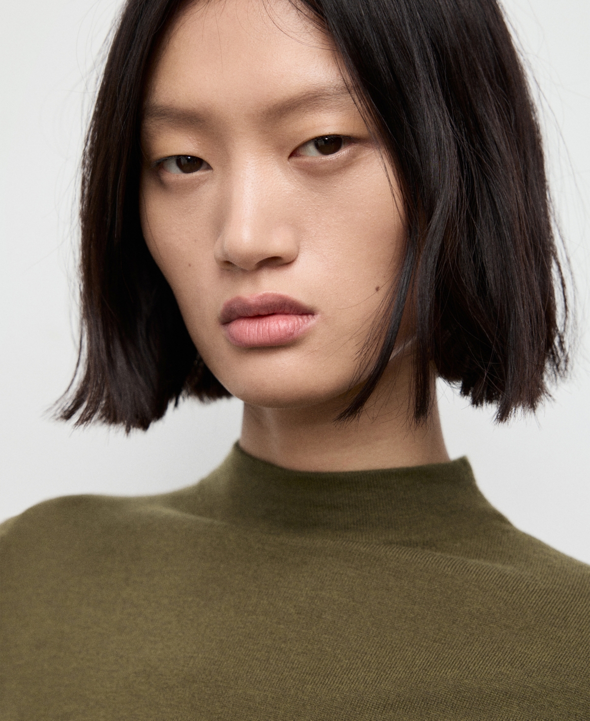 Mango Women's Perkins-Neck Knitted Dress