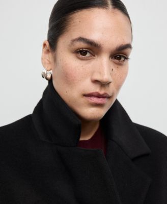 Women's Double-Breasted Wool Blend Coat