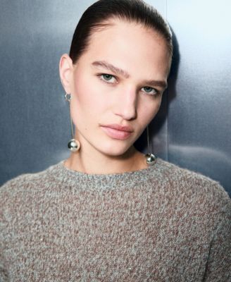 Women's Speckled Lurex Knitted Sweater