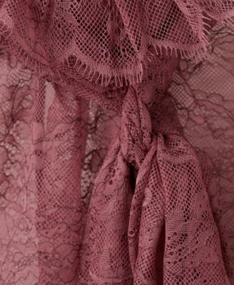 Women's Ruff Collar Lace Blouse