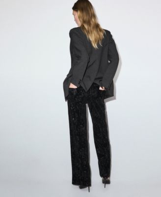 Women's Sequins Straight-Leg Pants