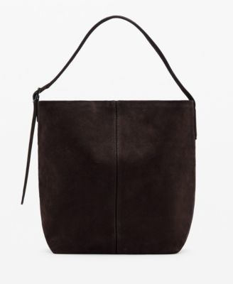 MANGO - Women's Suede Shopper Bag