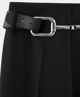 Women's Belt Flared Pants