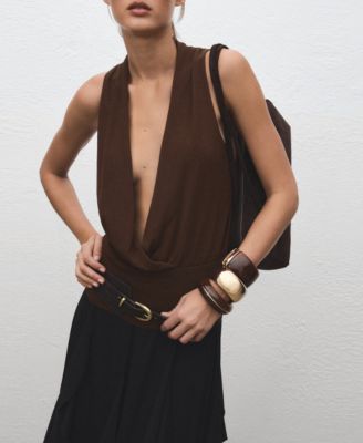 Women's V-Neck Knitted Top