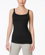 Women's Solid Plus Size Seamless Camisole Tank Top. • Spaghetti straps •  Seamless design for extra comfort • Longline hem • Soft and stretchy •  Perfect for layering under sheer tops or