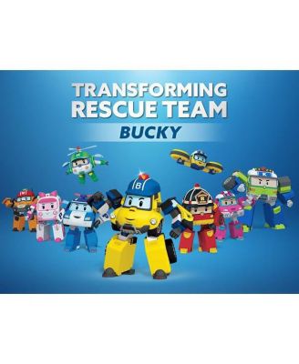 4" Transforming Robot - Bucky | Emergency Rescue Vehicle Action Figures | Kids Educational Pretend Play Toy