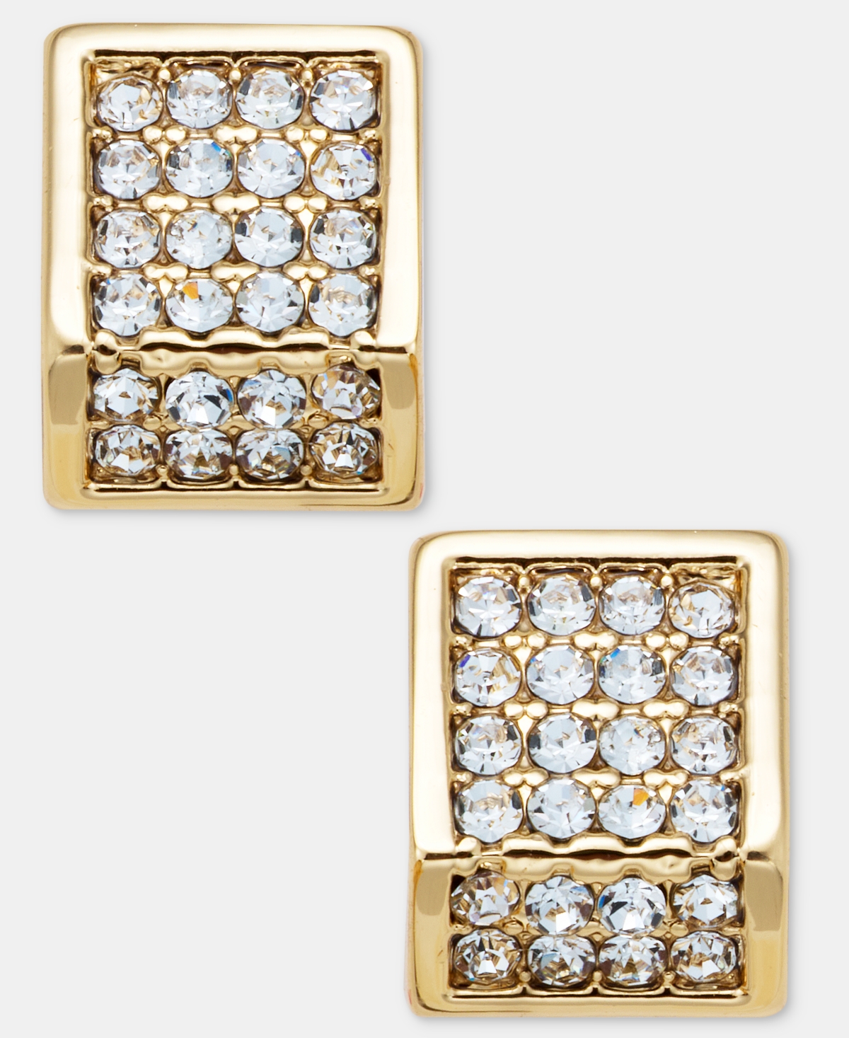 Karl Lagerfeld Paris Pave Geometric Stud Earrings