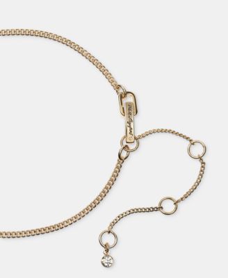 Crystal & Logo Flower Collar Necklace, 16" + 3" extender 