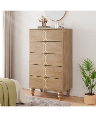 5-Drawer Dresser with Large Storage and Display Top – Perfect for Organized Living